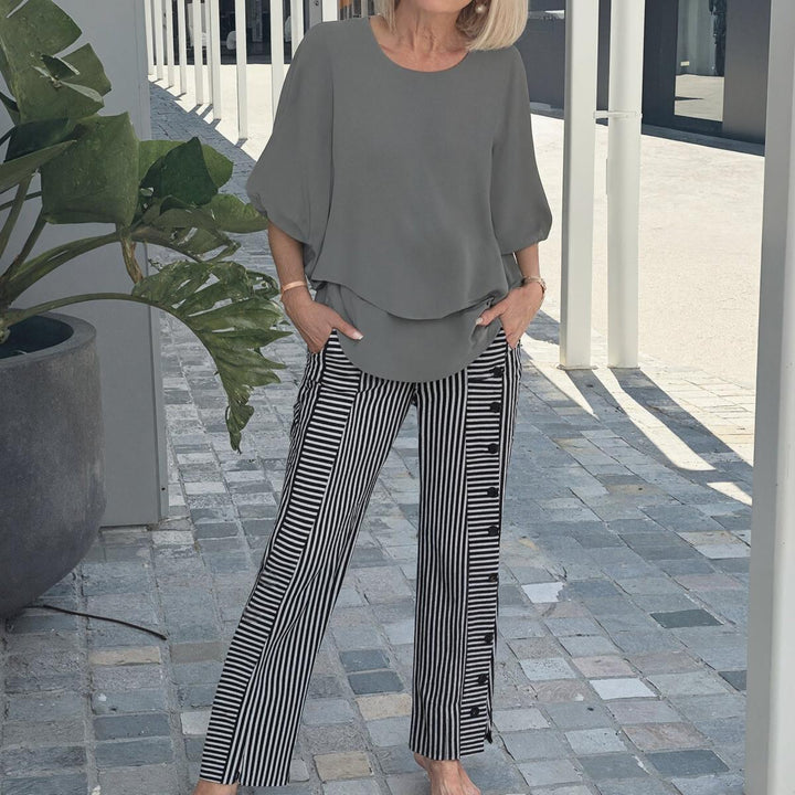 Monique | Elegant Two-Piece Set with 3/4 Sleeves