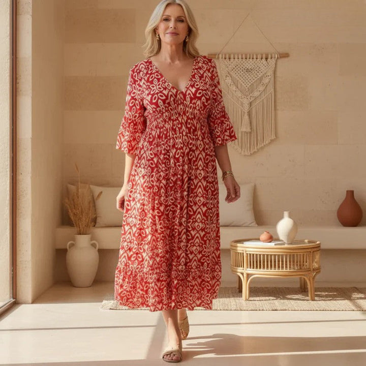 Lillia - Boho Printed Dress