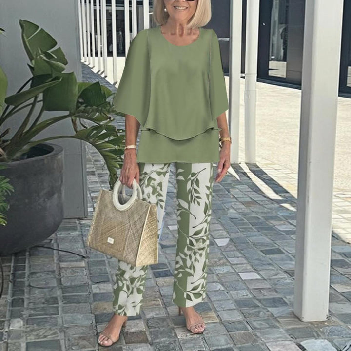 Monique | Elegant Two-Piece Set with 3/4 Sleeves