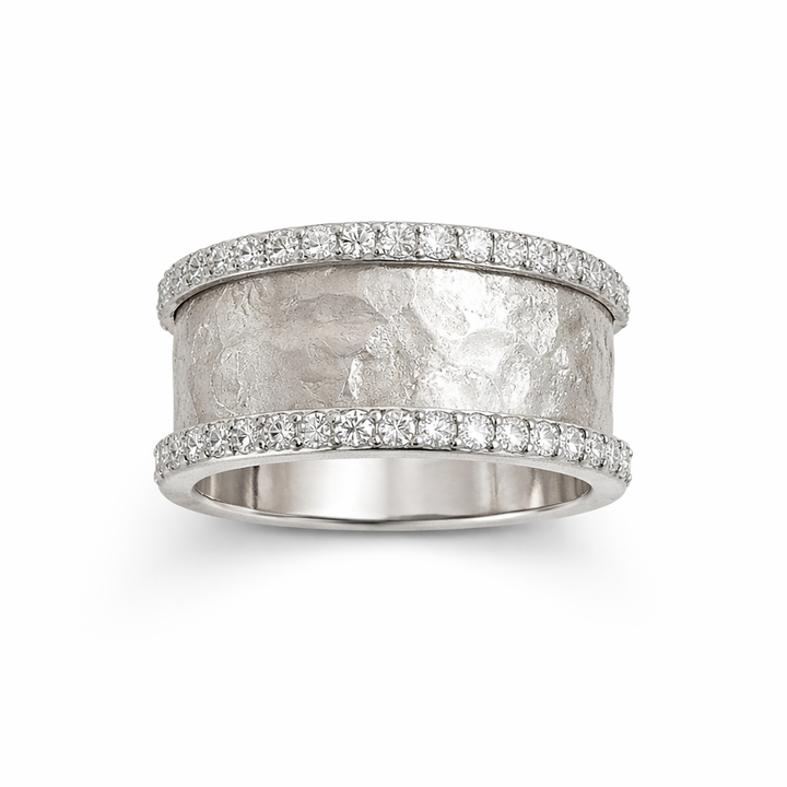 Antique Silver Zirconia Ring