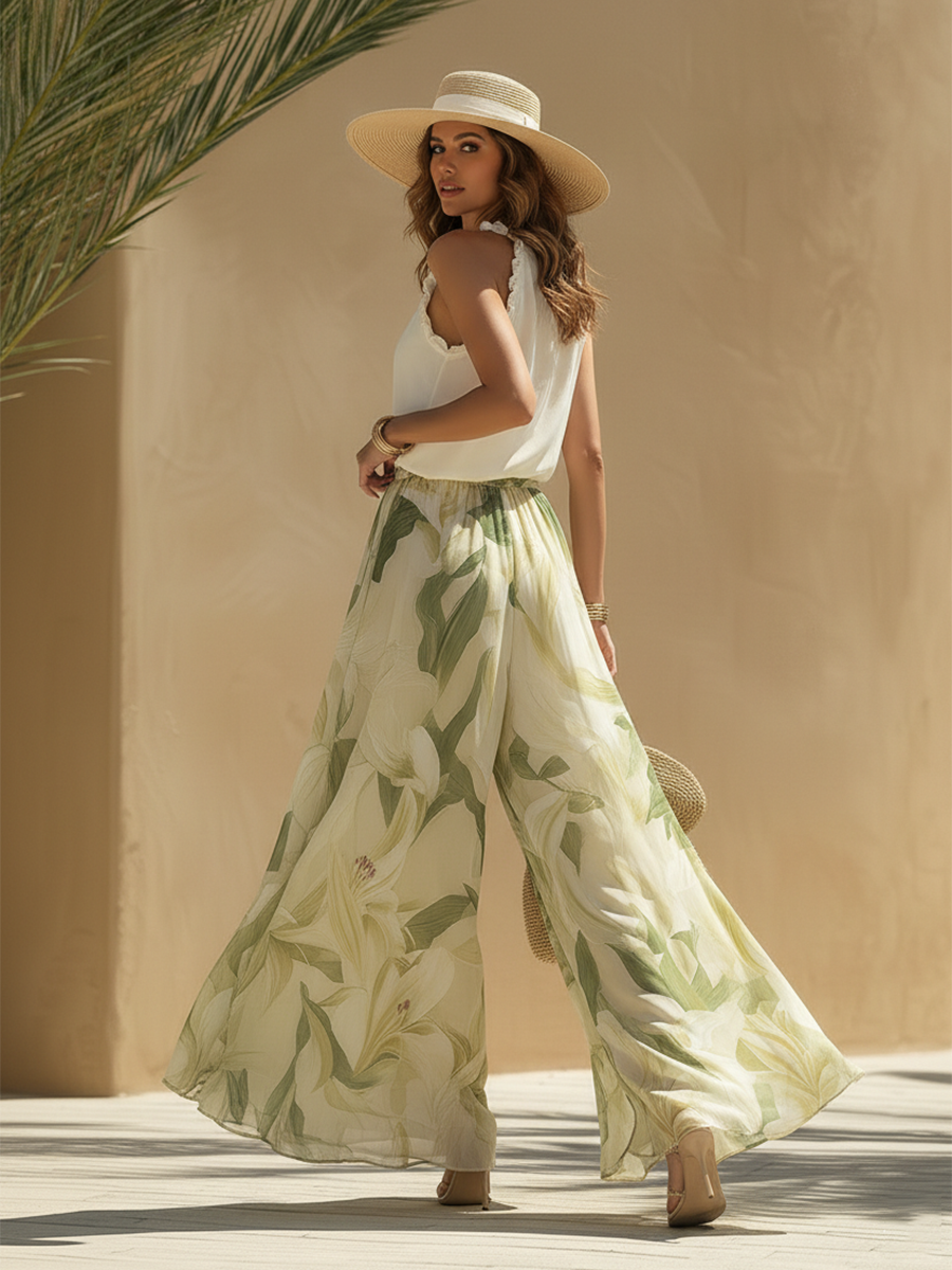 Lysandra | Elegant Printed Lily Fluid Set