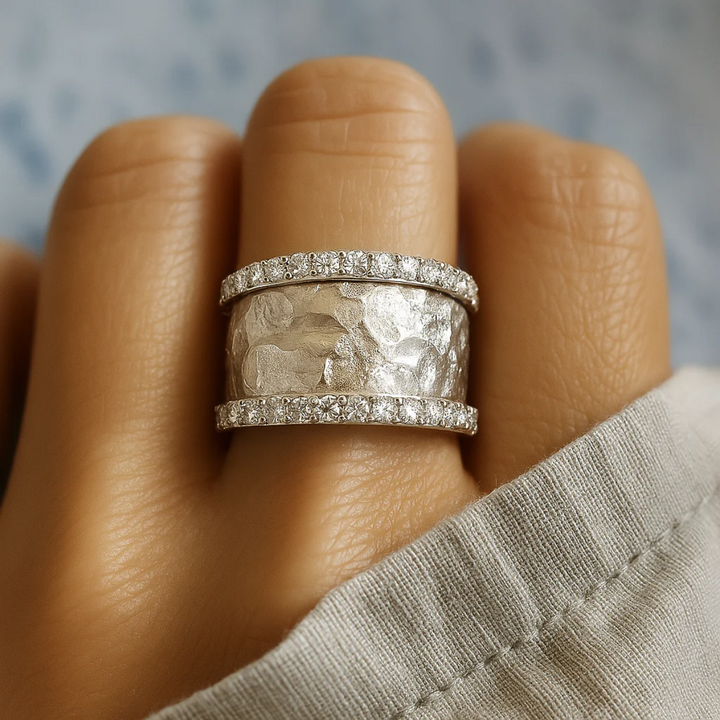 Antique Silver Zirconia Ring