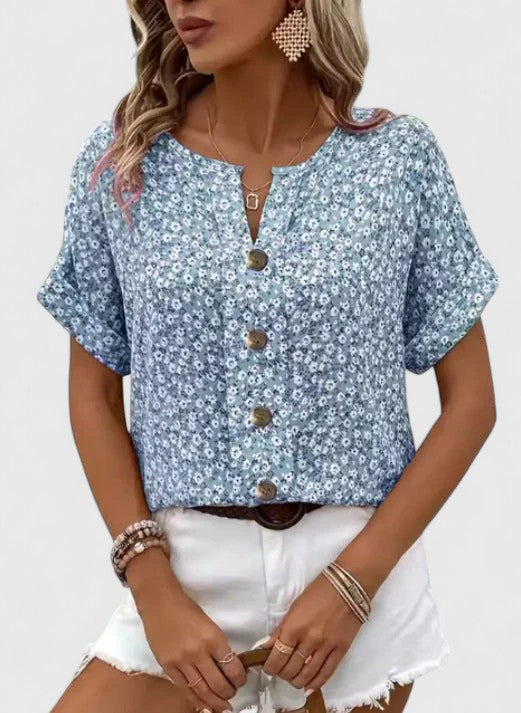 Isolde | Elegant Floral Summer Top