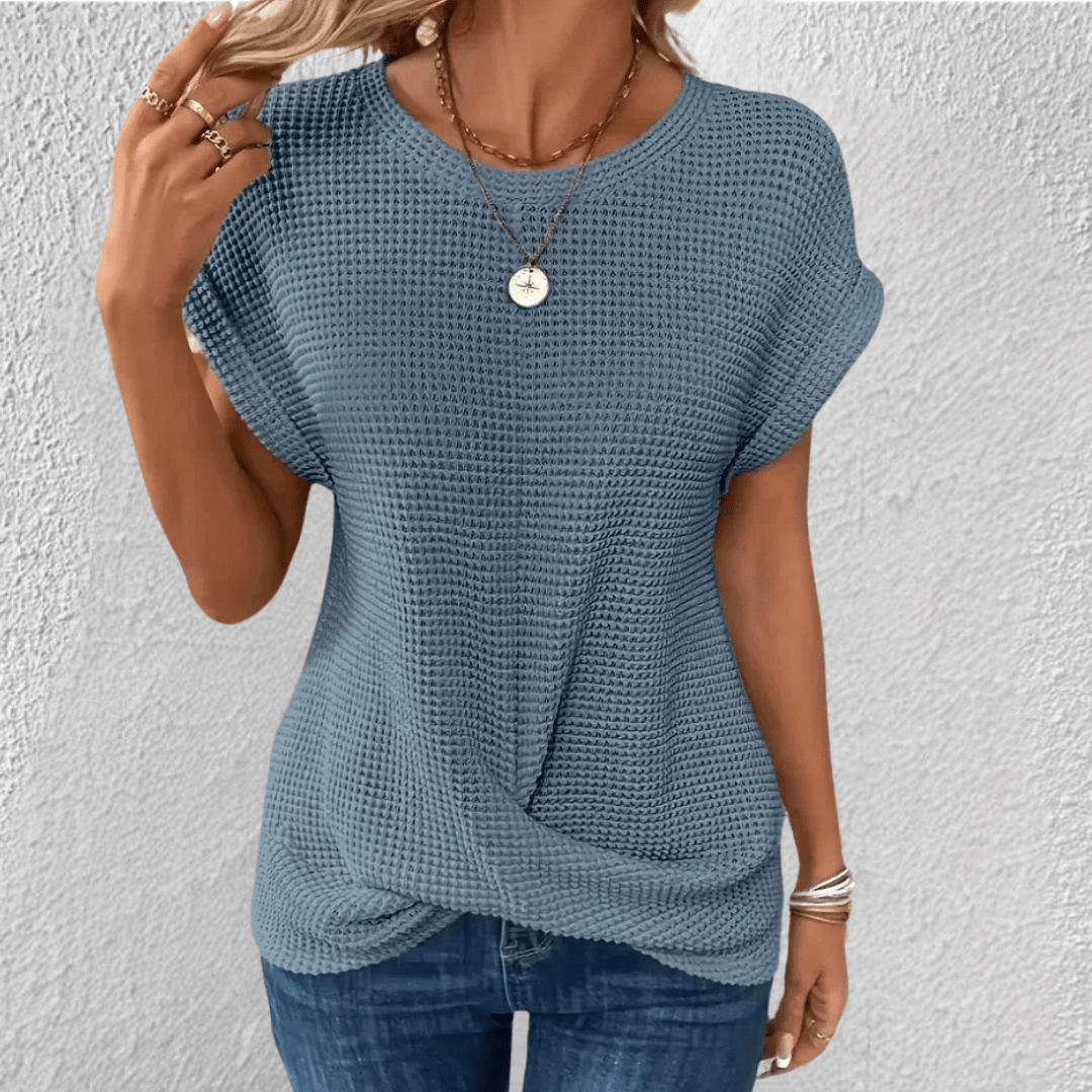 Luna | Tummy Tucking Waffle-knit top