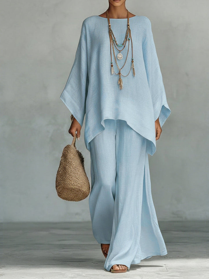 Claire | Loose Linen and Cotton Two-Piece Set